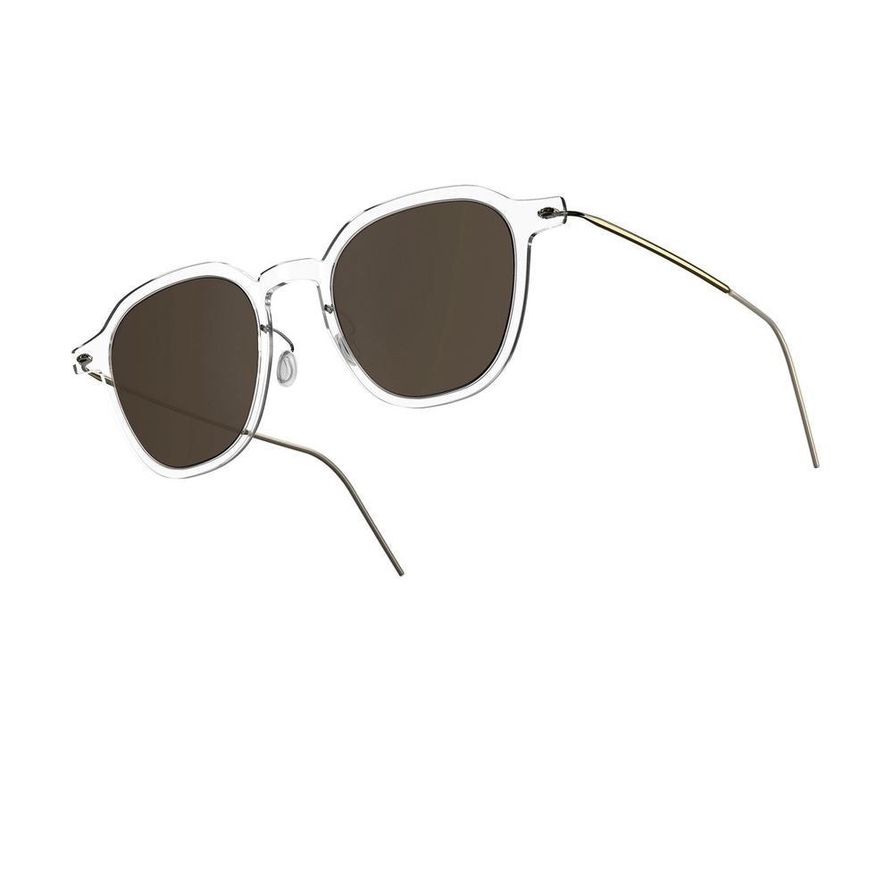 Lindberg Sun Titanium 8348 C01/Colour Gt/Sl111 Crystal Geometric Frame Sunglasses