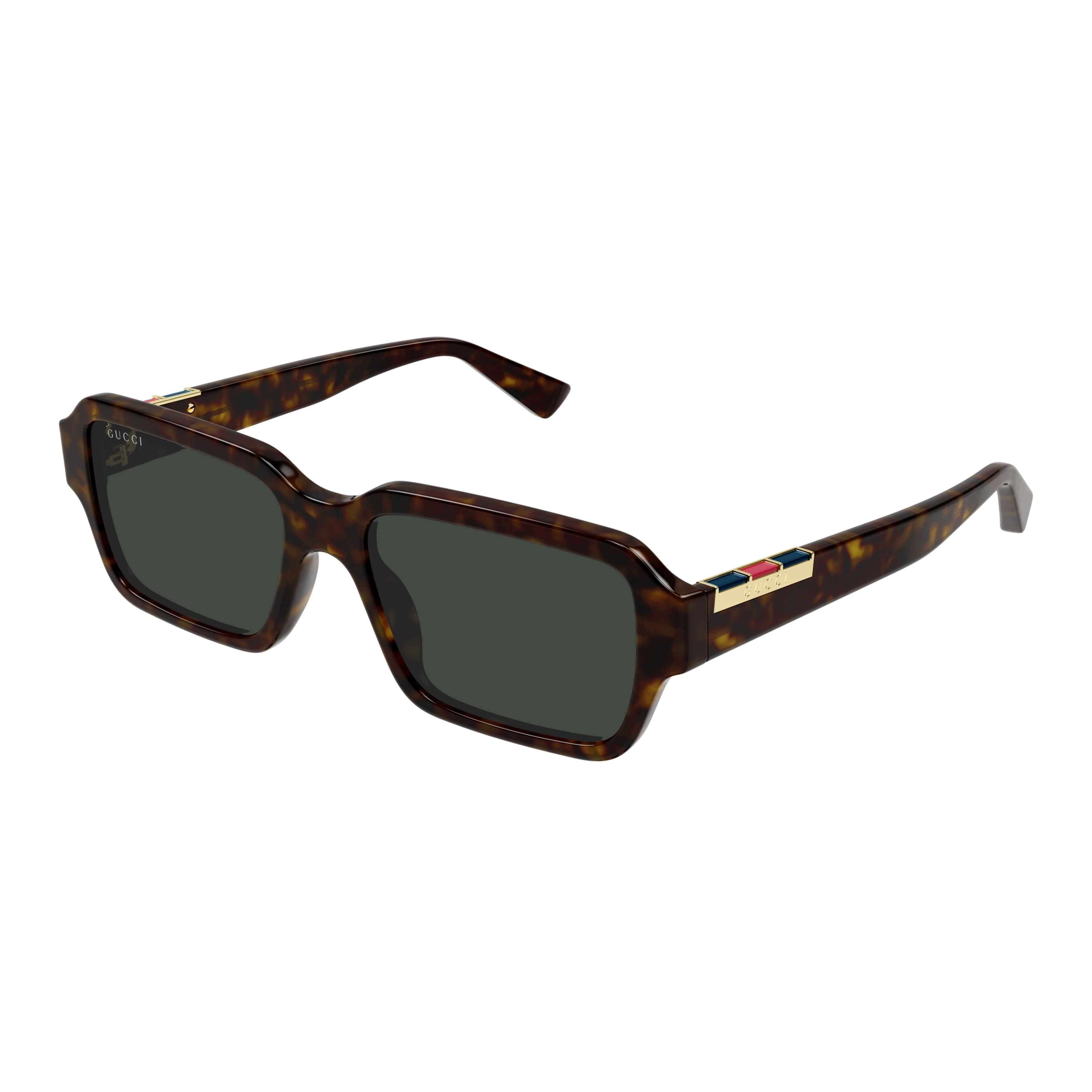 Gg1887s Rectangular Frame Tortoiseshell Sunglasses