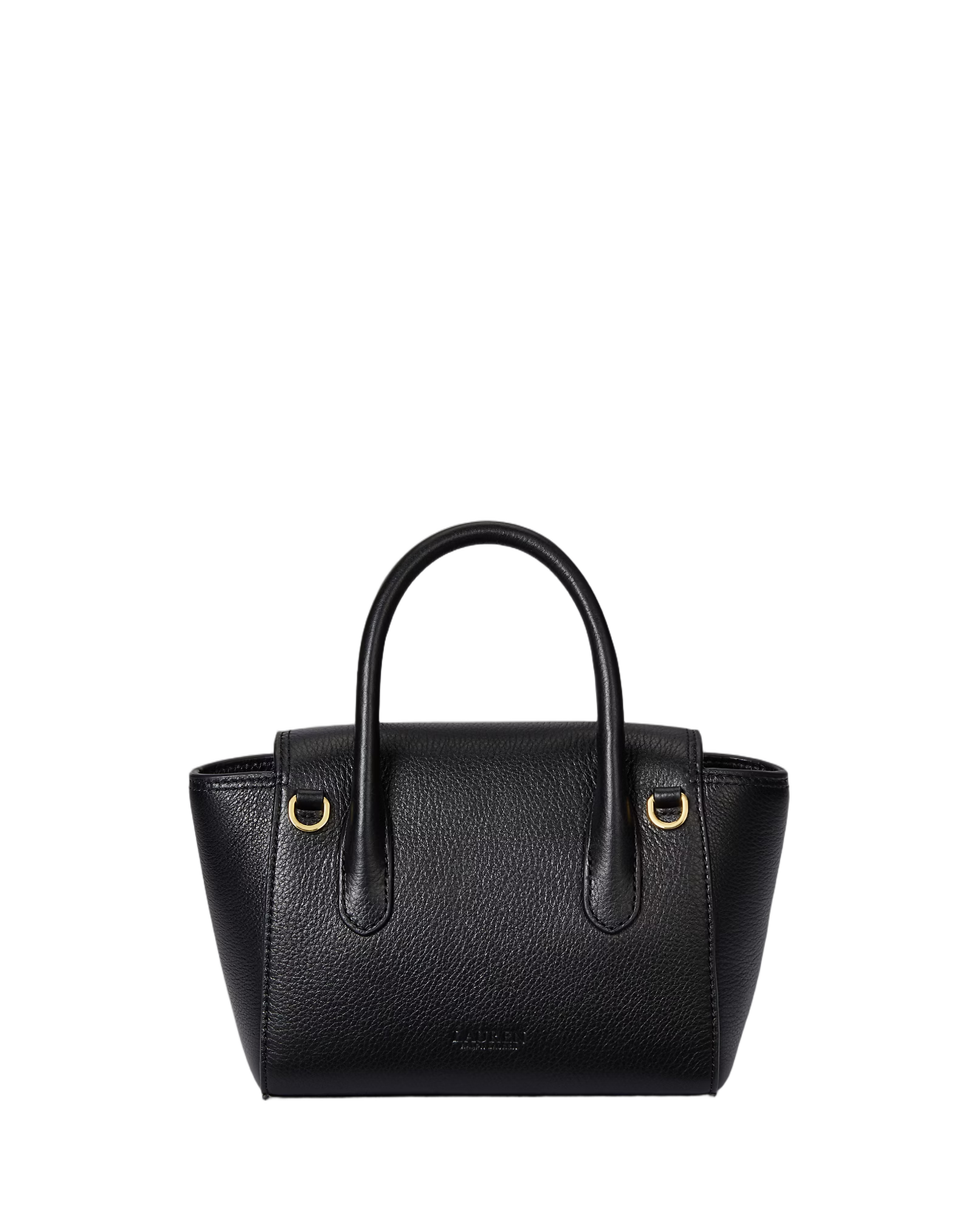 Compact Textured Leather Satchel