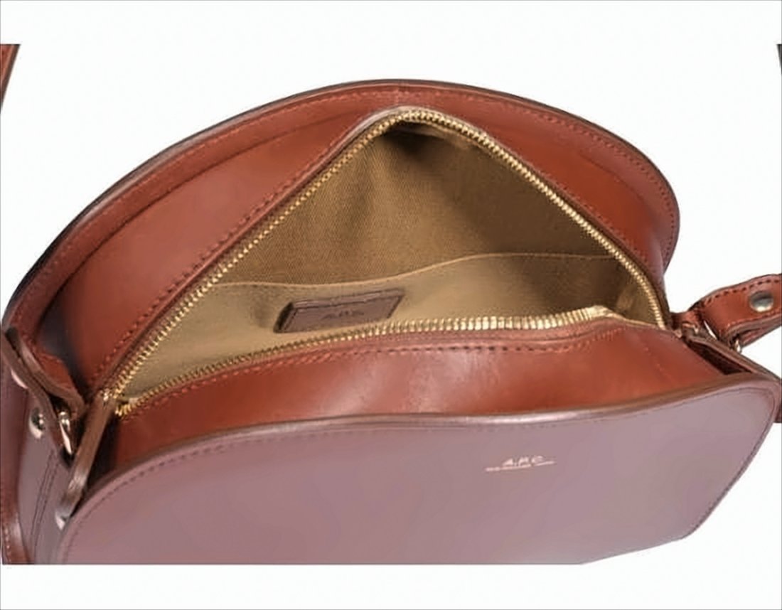 Smooth Leather Half-Moon Small Shoulder Bag