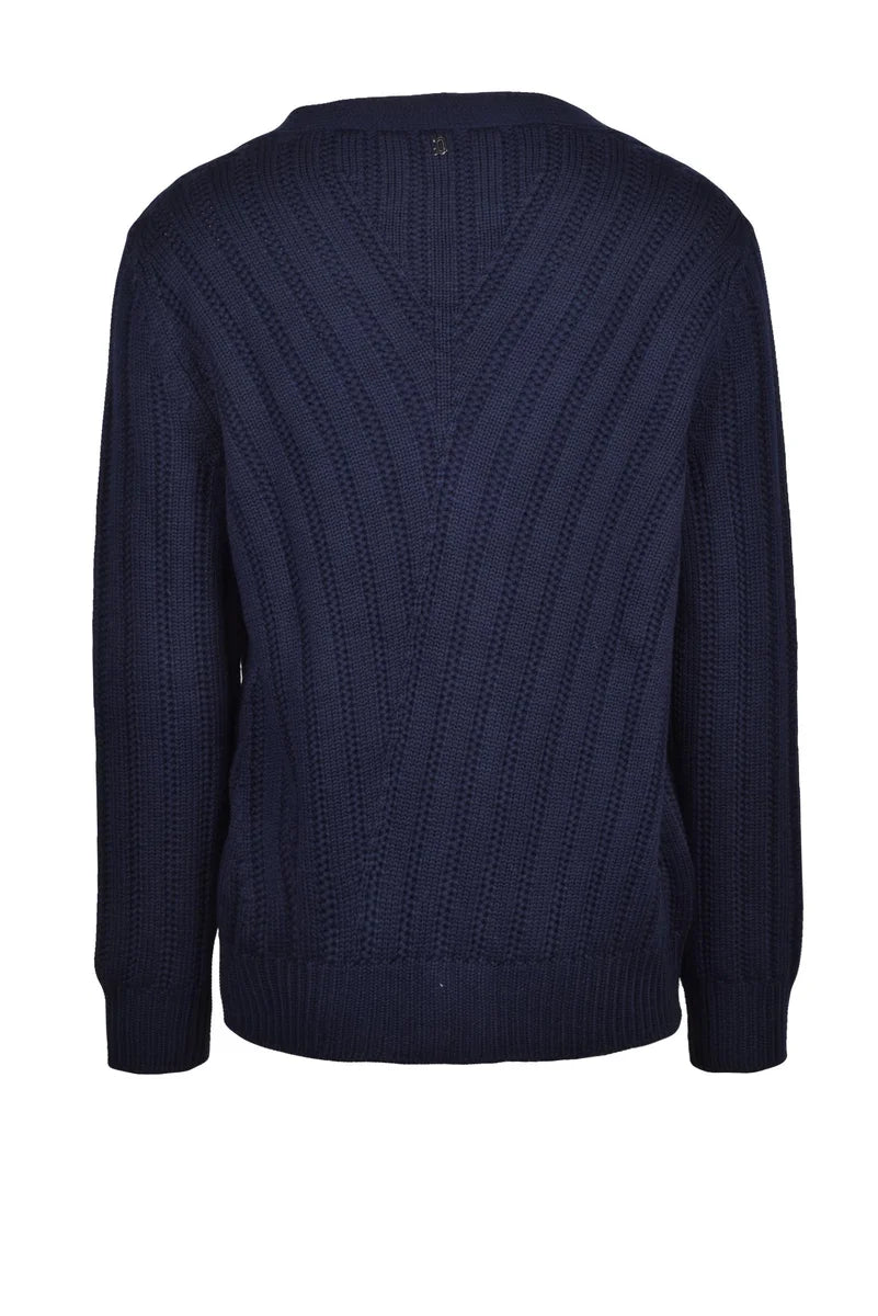Button-Front Merino Wool Cardigan
