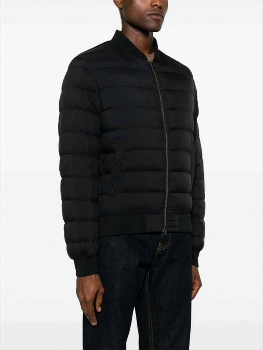 Quilted Bomber Jacket with Goose Down Fill