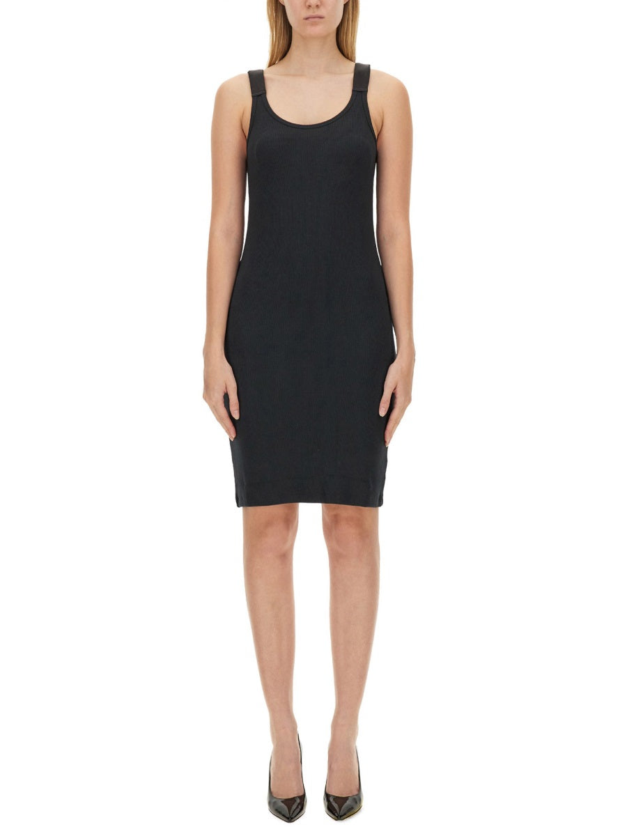 Ribbed Black Tank Dress