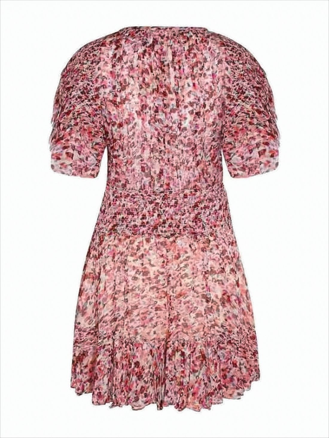 Floral Print Mini Dress with Ruffled Hem