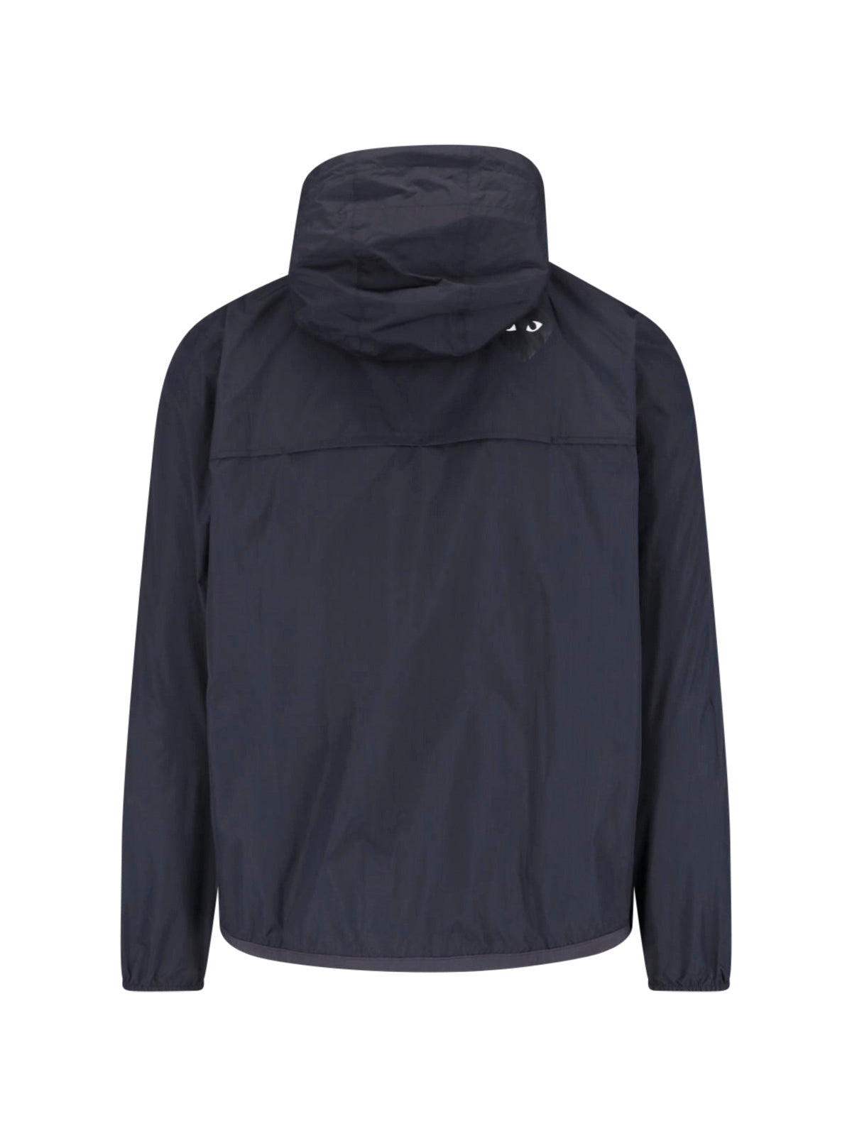 Black Minimalist Hooded Zippered Jacket