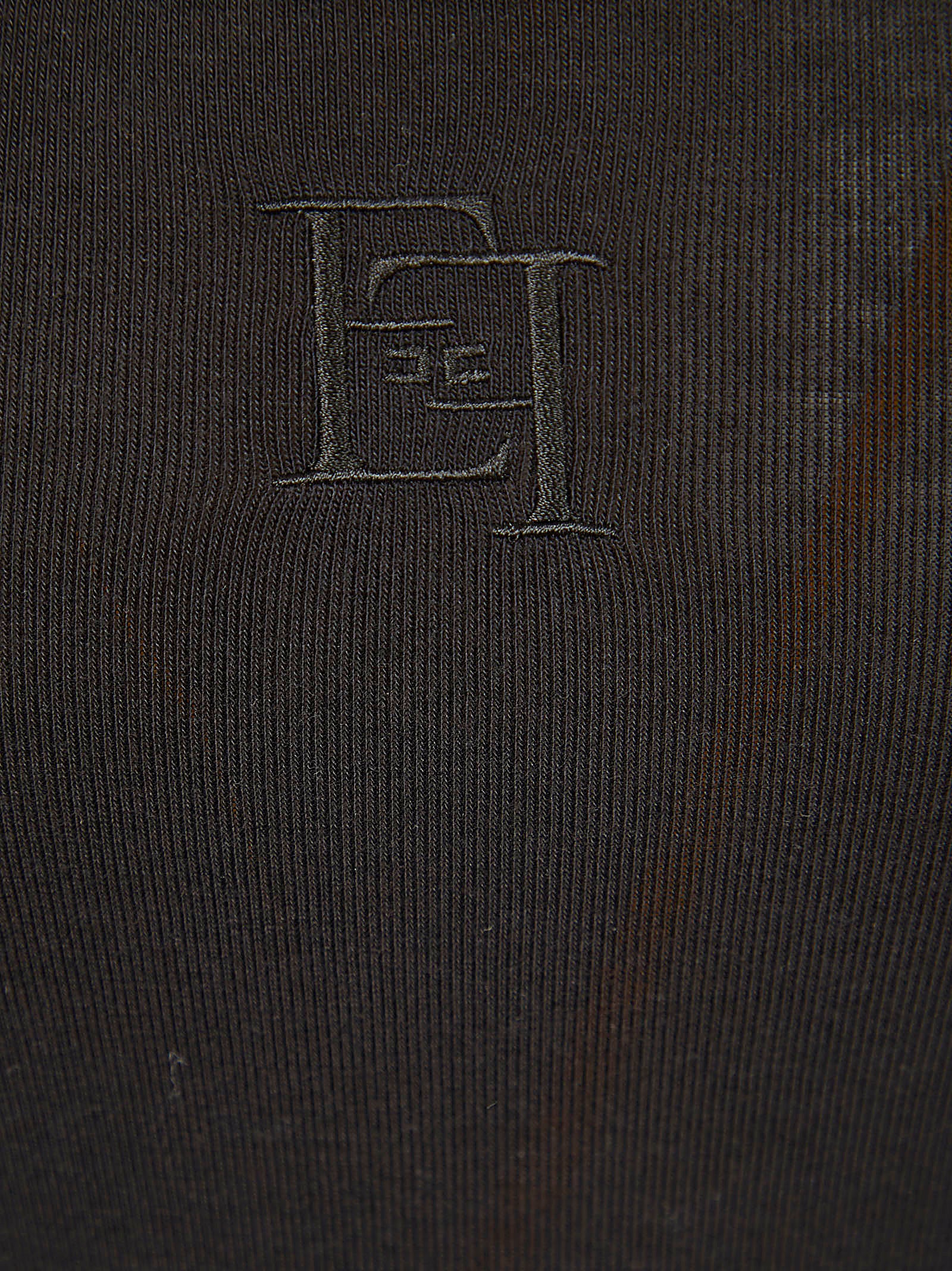 Fitted Sleeveless Top With Racerback And Embroidered Logo