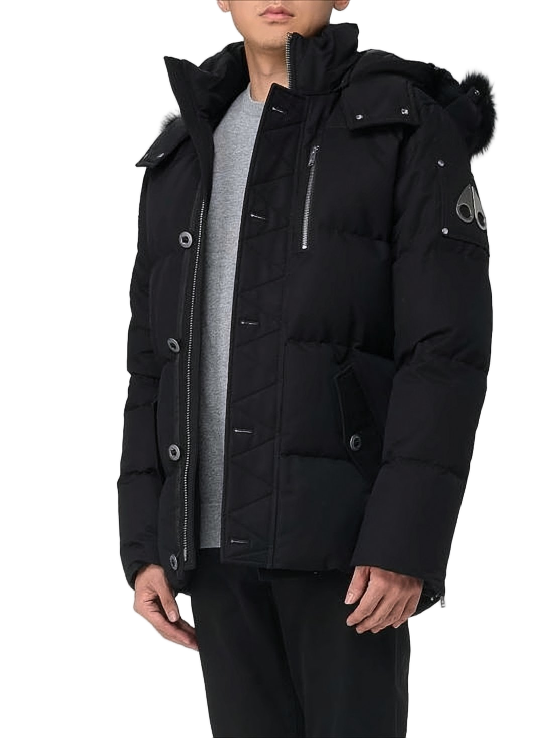 Quilted Down Jacket with Detachable Hood