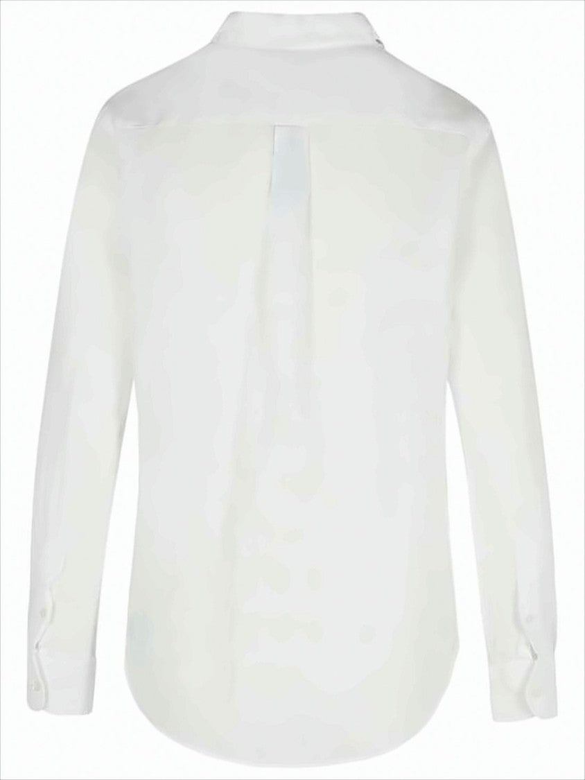 Classic White Linen Long-Sleeve Button-Up Shirt