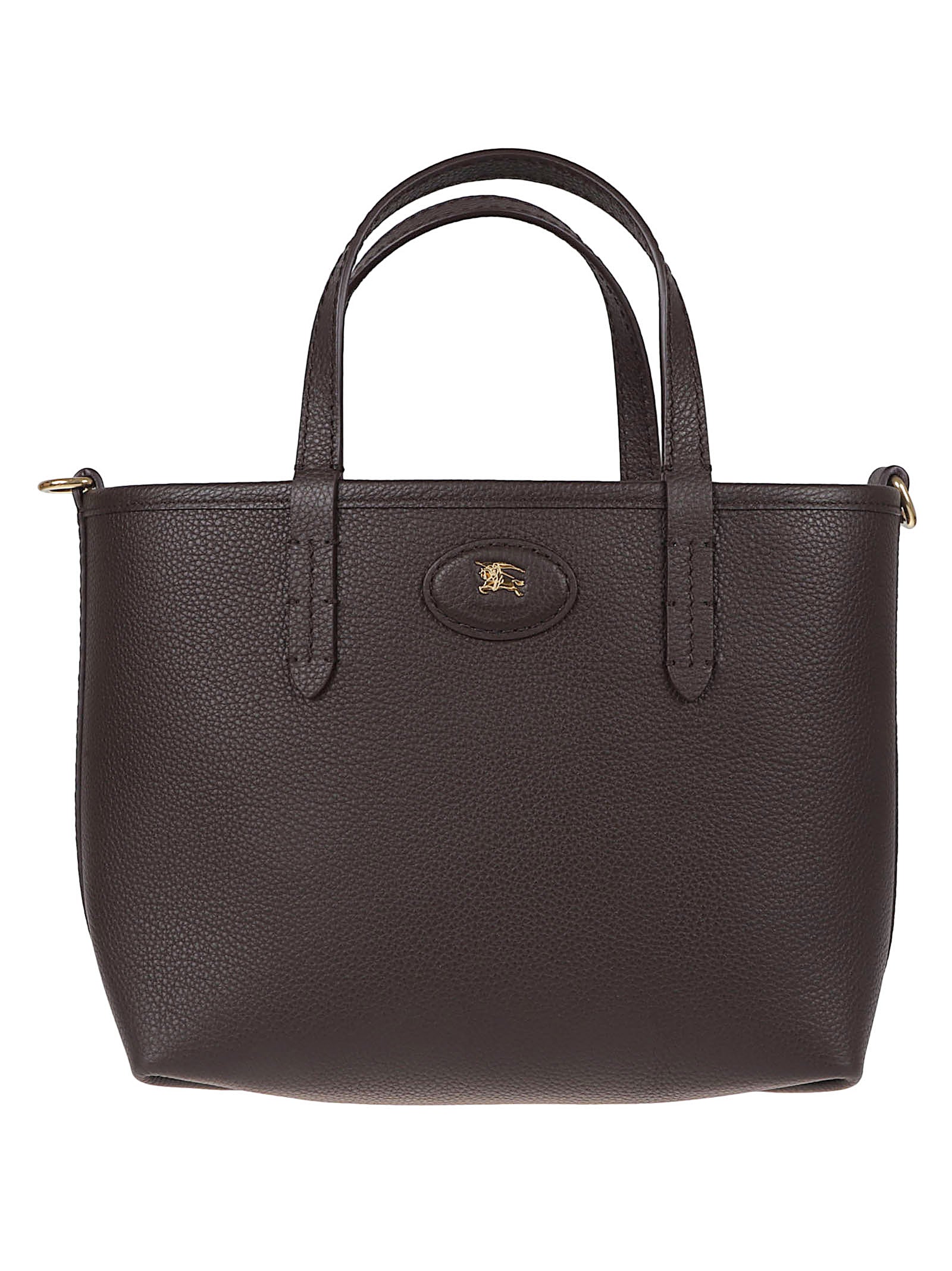 Reversible Handbag in Textured Calf Grain Leather