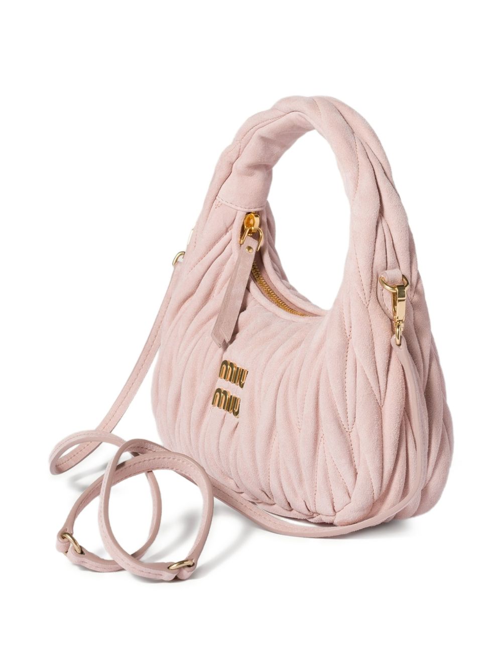 Quilted Lamb Leather Handbag With Padded Handle