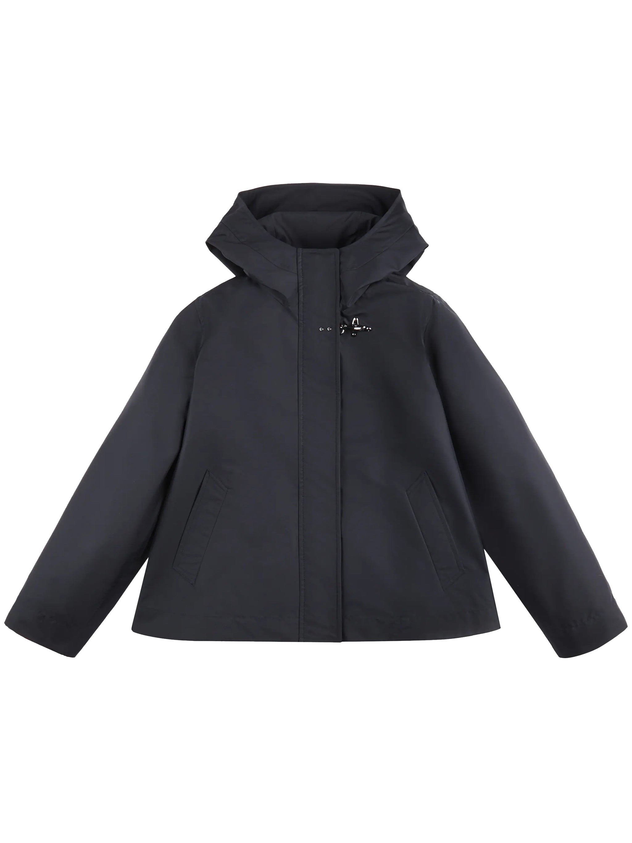 Structured Collar Short Padded Clasp Jacket