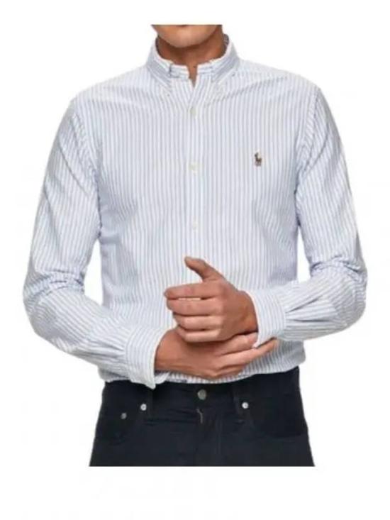 Long-Sleeve Striped Shirt with Classic Button-Down Collar