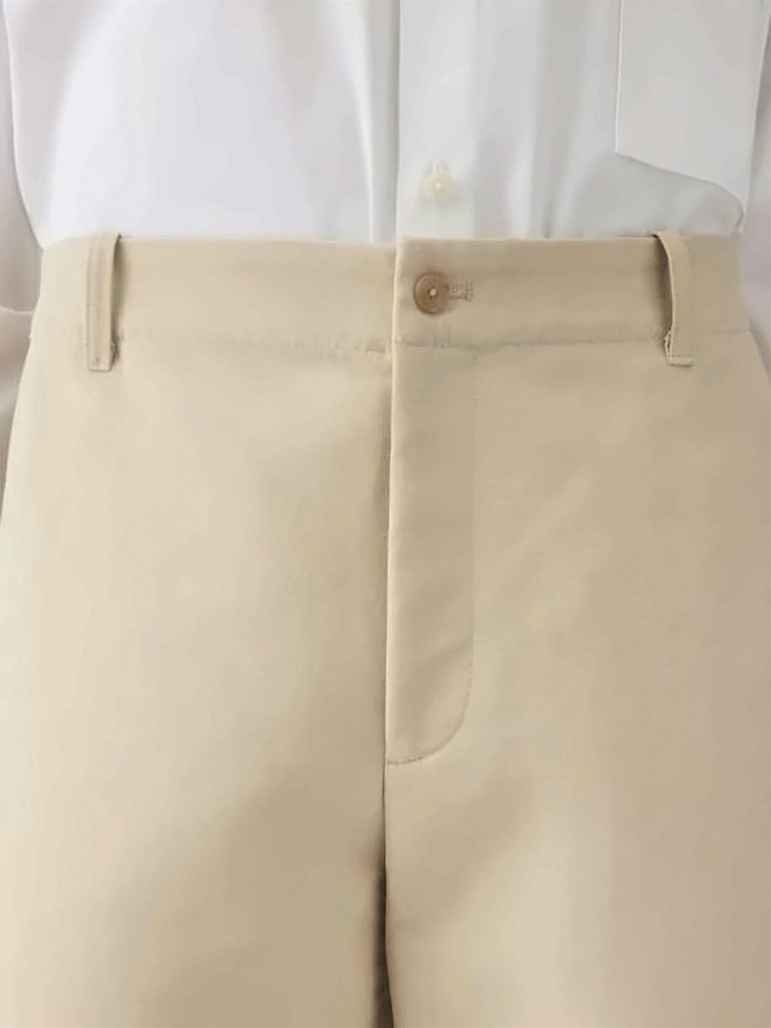 Mid-Length Tailored Shorts with Button Closure