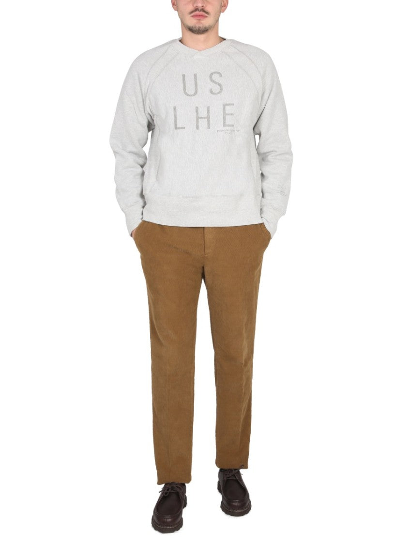 Relaxed Fit Crewneck Sweatshirt With Logo