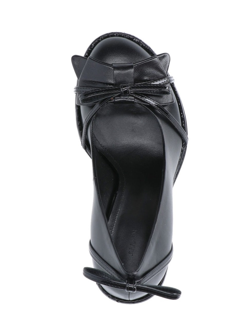 All-In Bow Pumps, In Black Leather