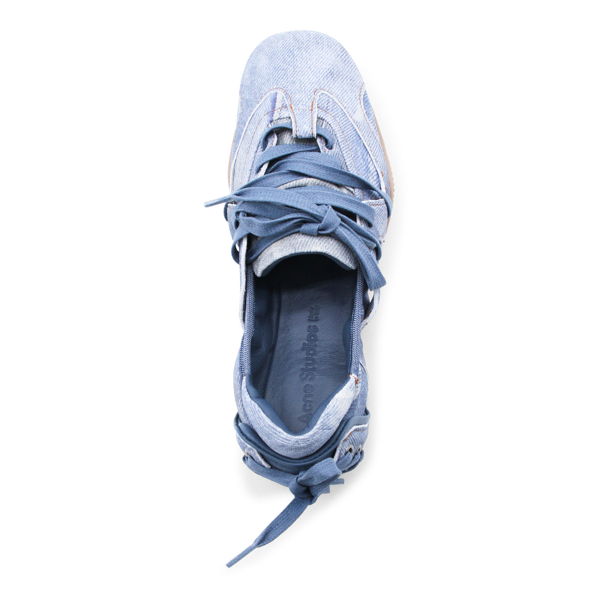 Lace-Up Denim Flats