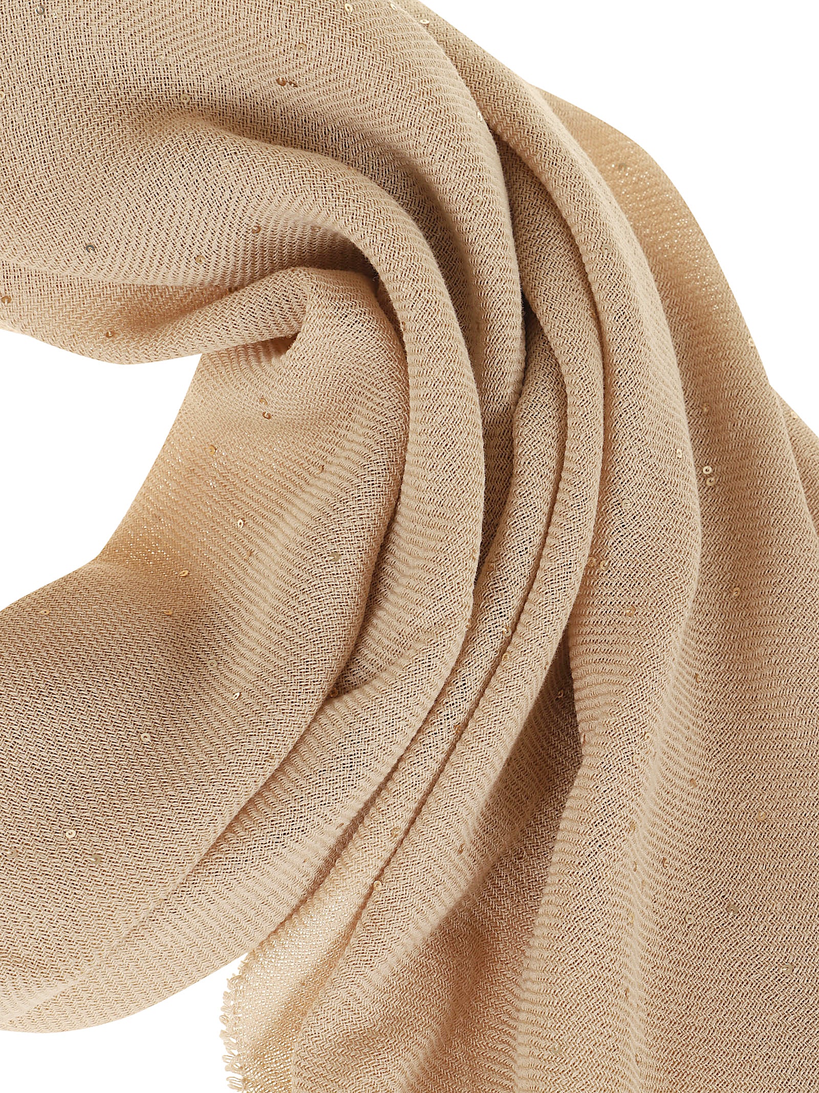 Finely Woven Scarf with Metallic Finish