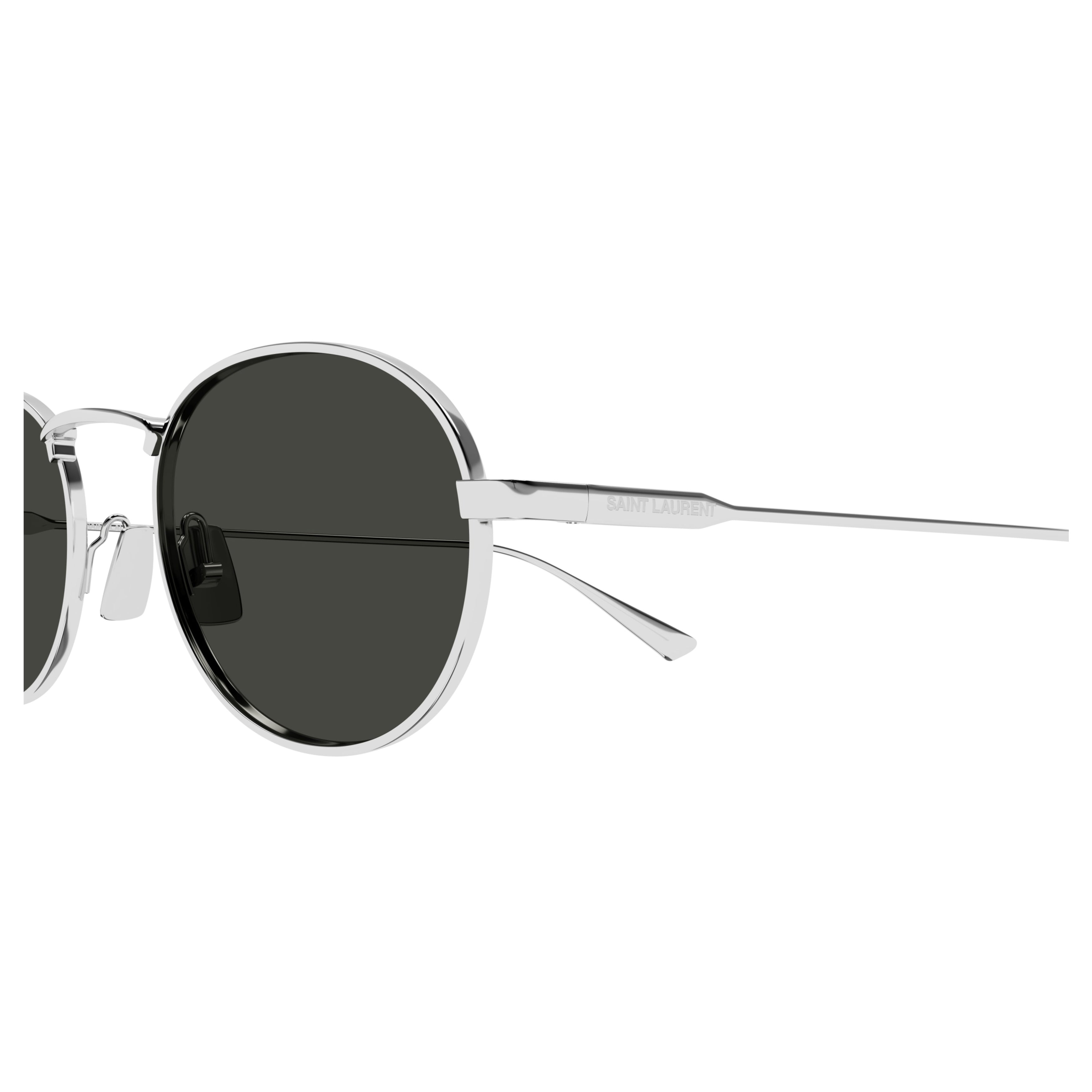 Sl 799 Oval Shaped Silver Metal Frame Sunglasses