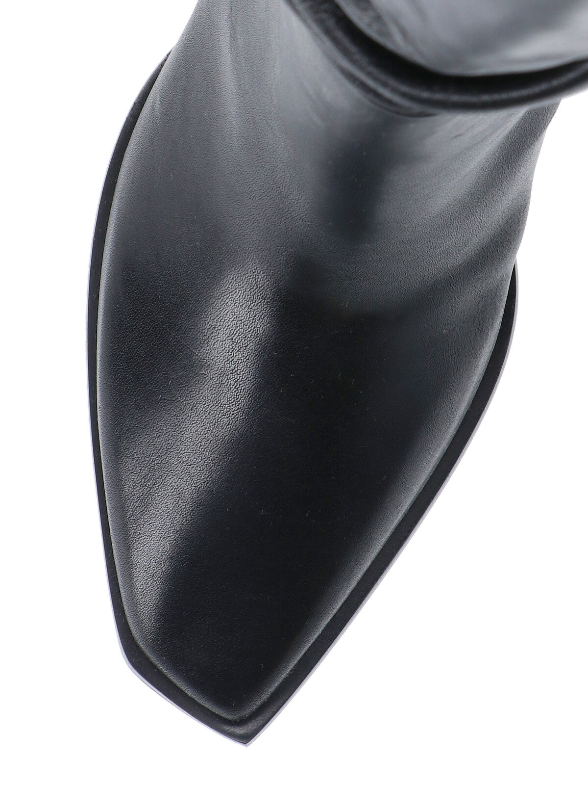 Pointed Toe Slouchy Calf Leather Boots