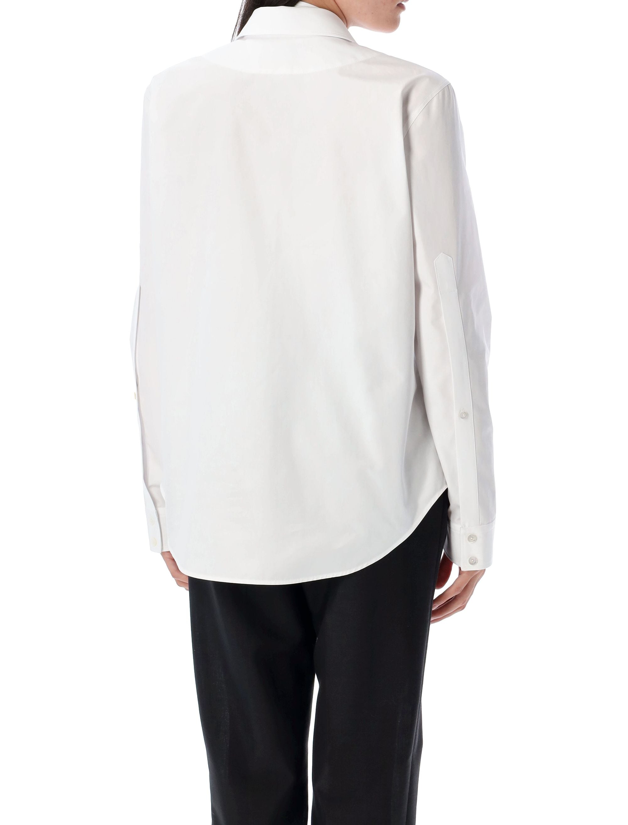 Cotton Poplin Shirt With Horsebit