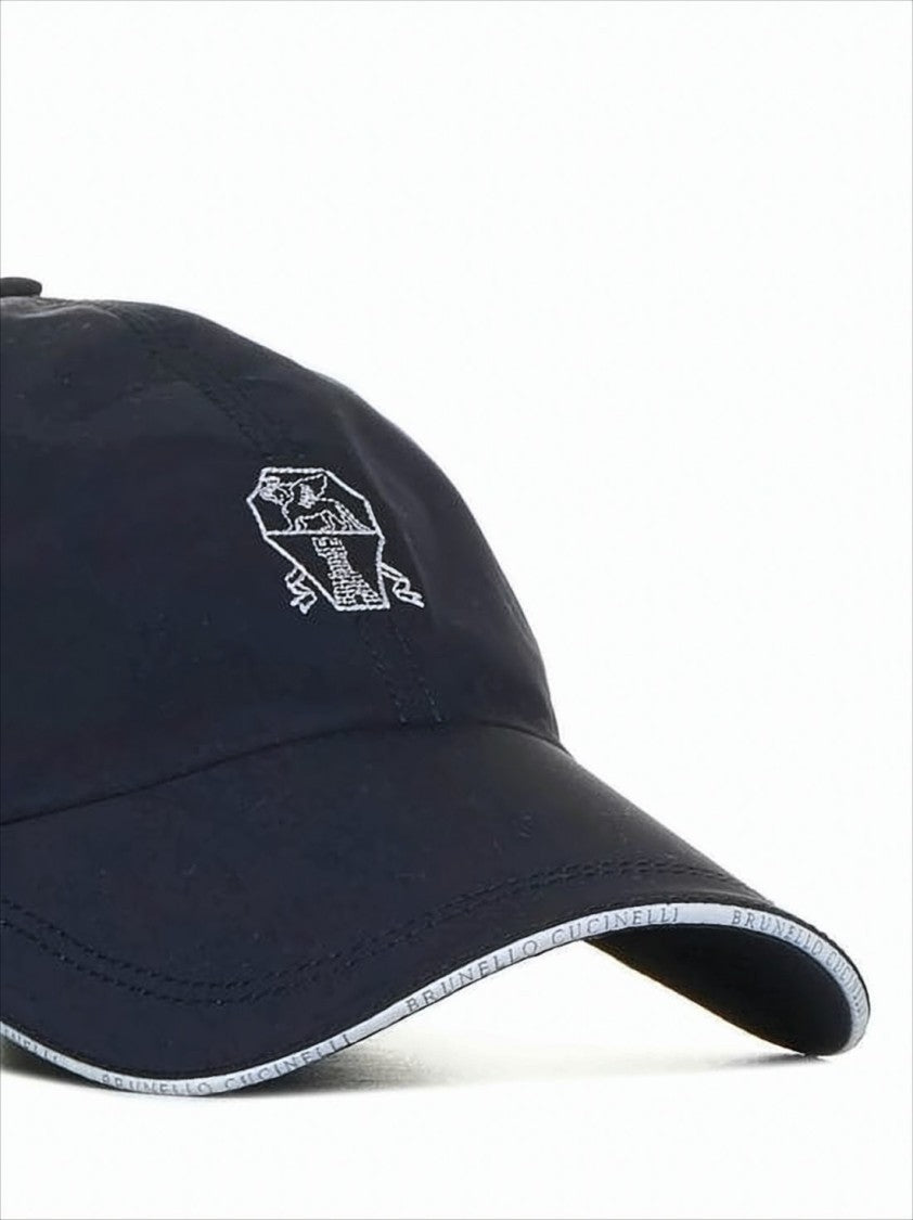 Black Baseball Cap with Embroidered Emblem