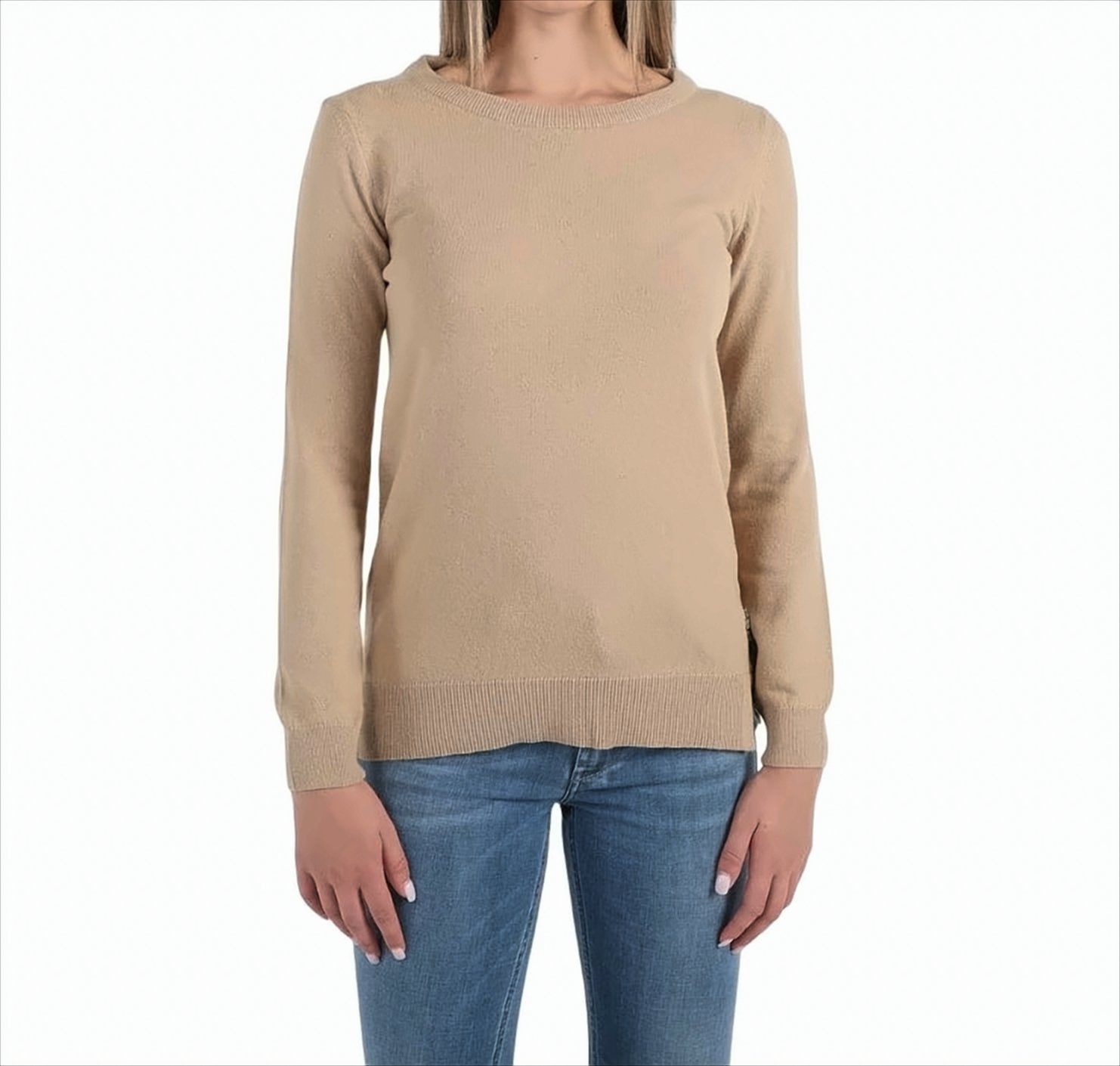 Sweter Pendle Crew z detalami w kratę