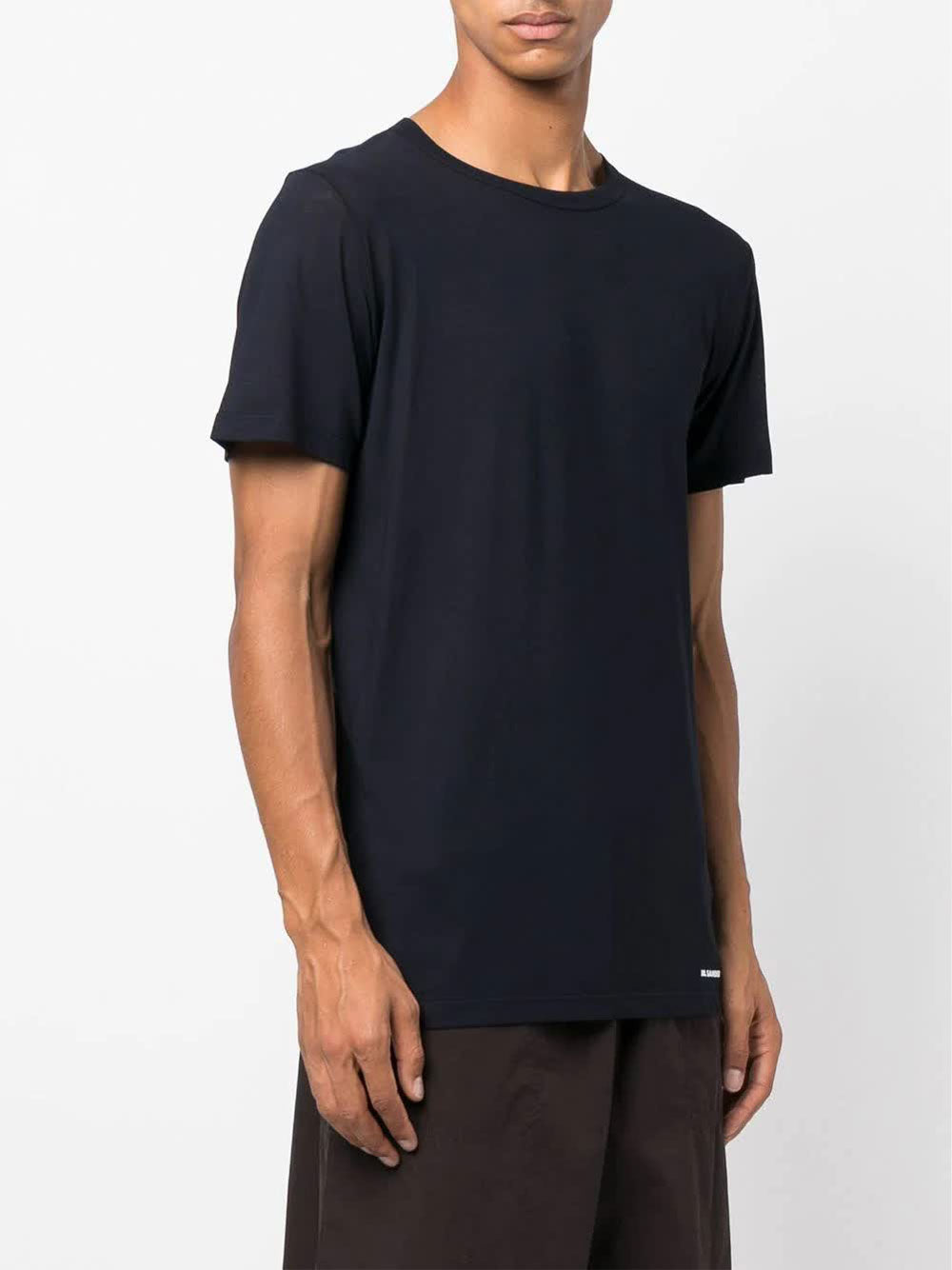 Blue Crew Neck Cotton T-Shirt