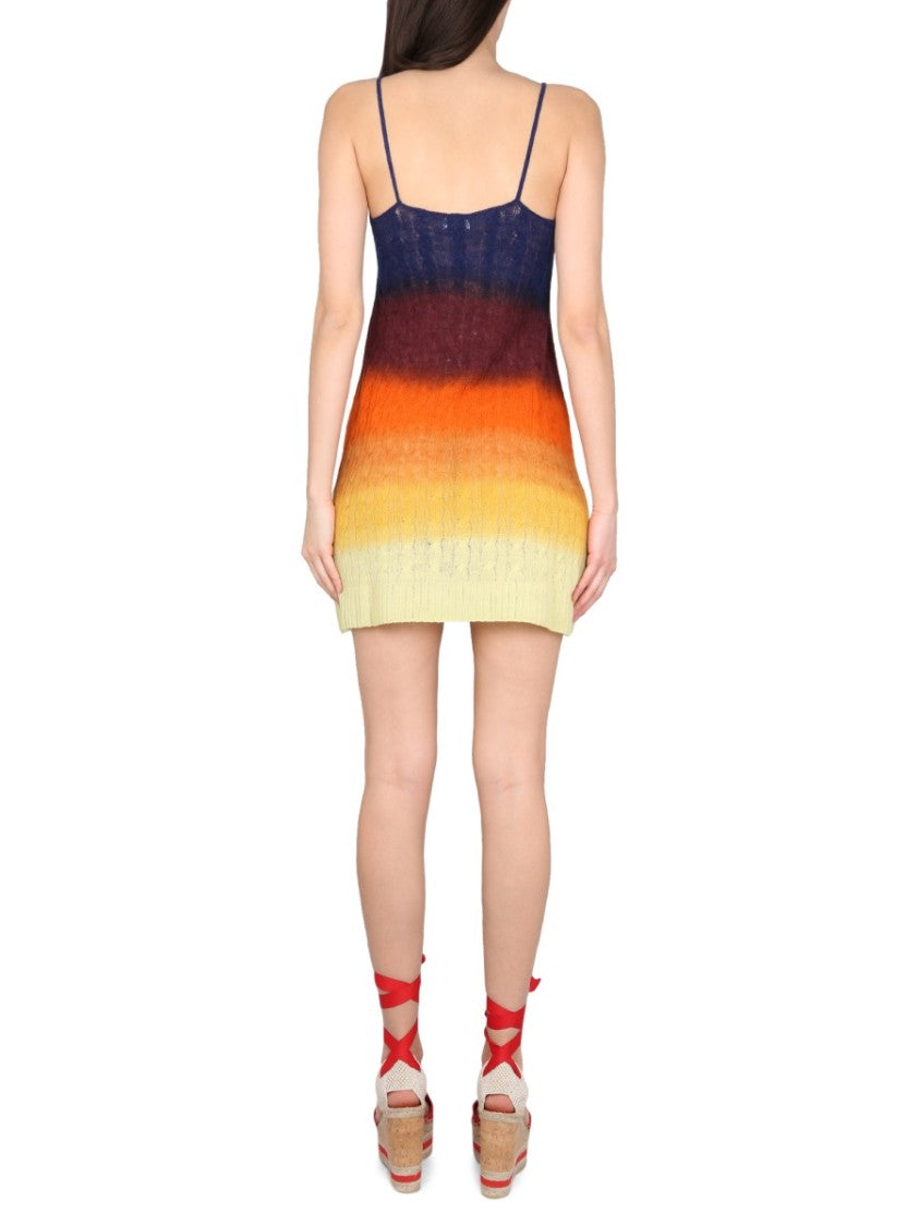 Shaded Wool Mini Dress
