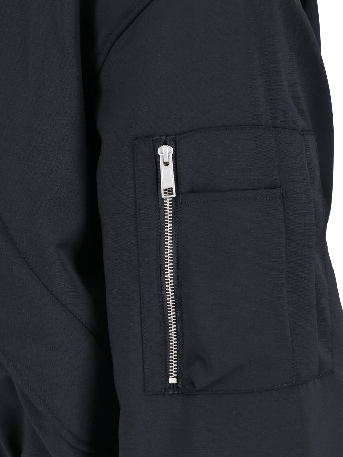 Black Boxy Functional Pocket Jacket