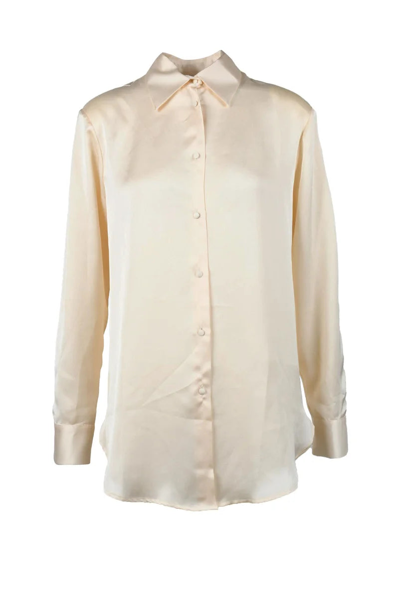 White Polyester Elastane Shirt