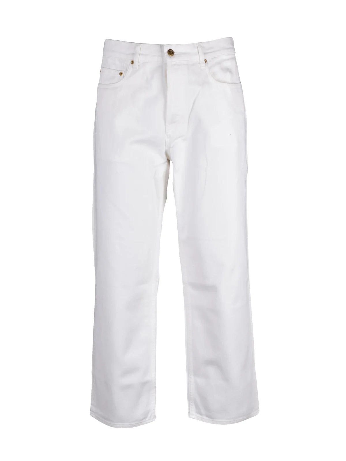 White Cory Loose Skate Cotton Jeans