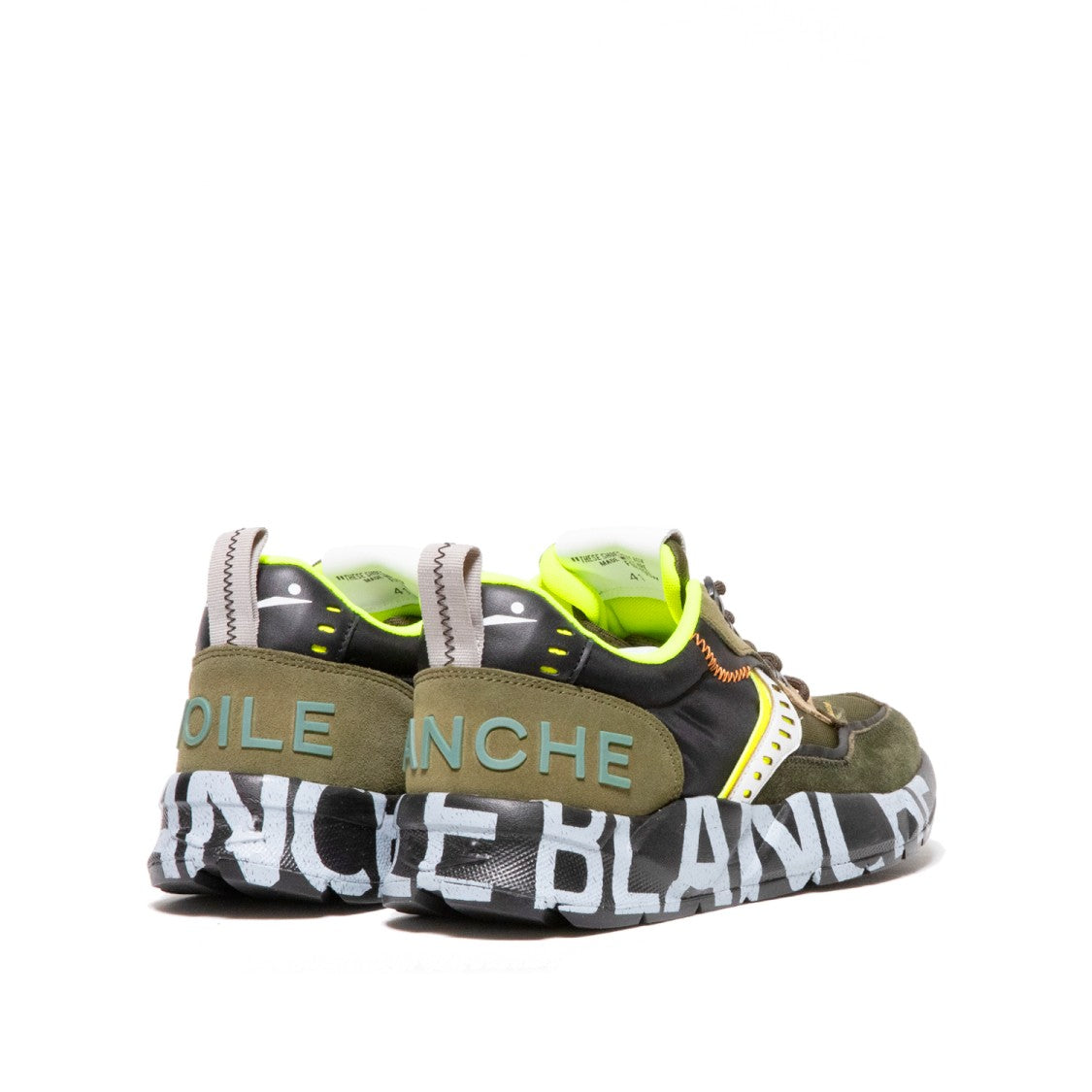 Sneakersy Club z tkaniny technicznej i zamszu w kolorze military green
