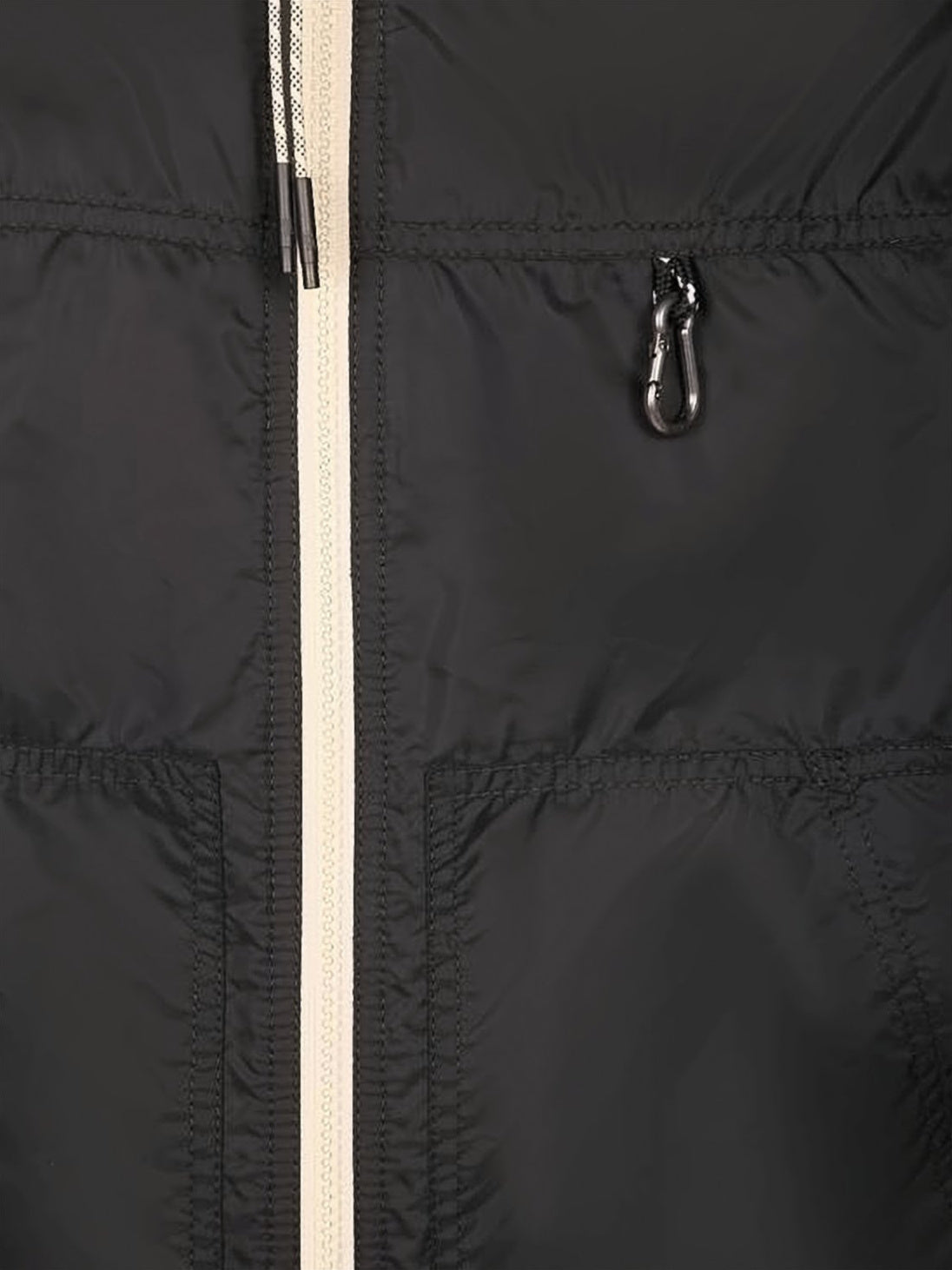 Smooth Polyamide Jacket With Stand Collar And Vent Detail