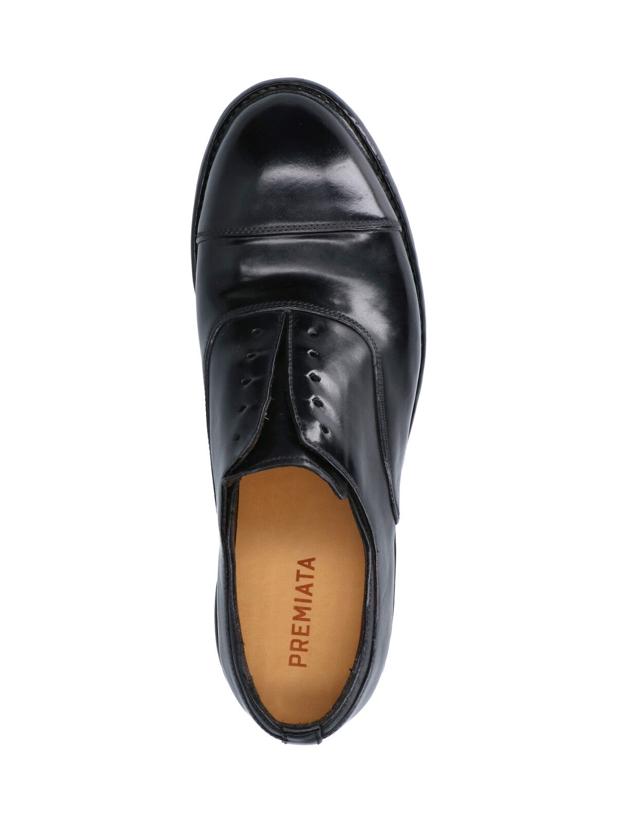 Black Abner Worn-Effect Leather Derby Shoes