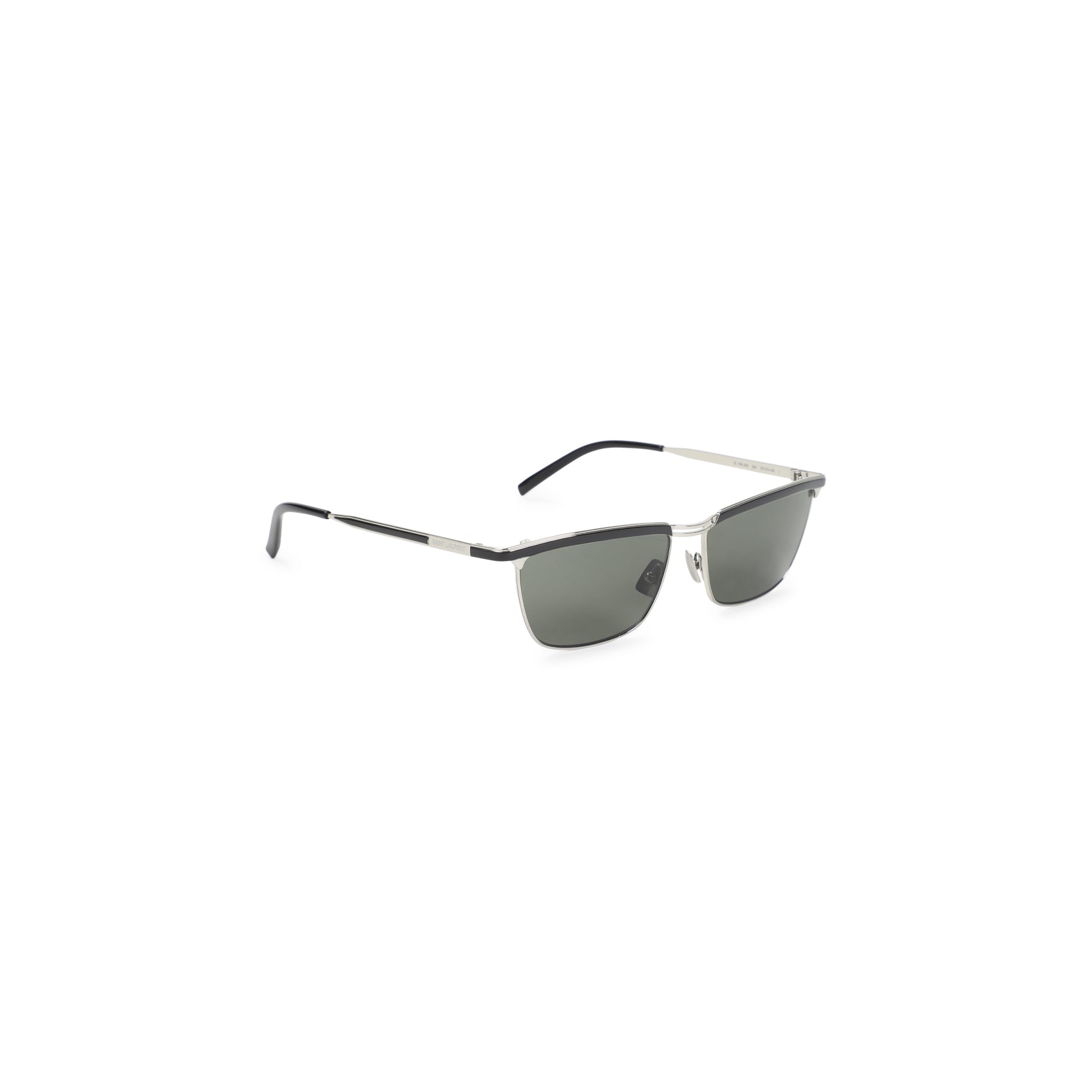 Rectangular Metallic Frame Sunglasses with Dark Lenses