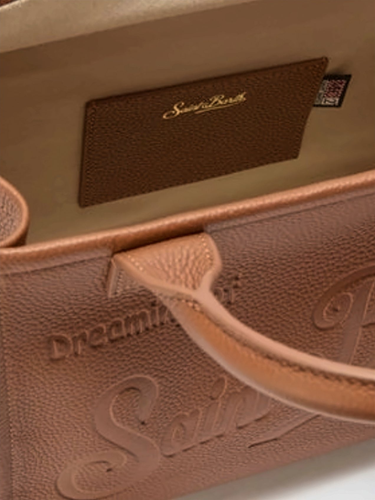 Structured Camel Leather Handbag