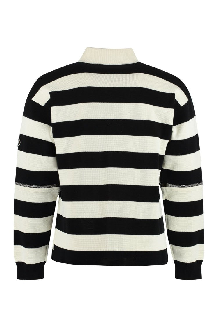 Knitted Polo With Pointed Collar And Soft Texture
