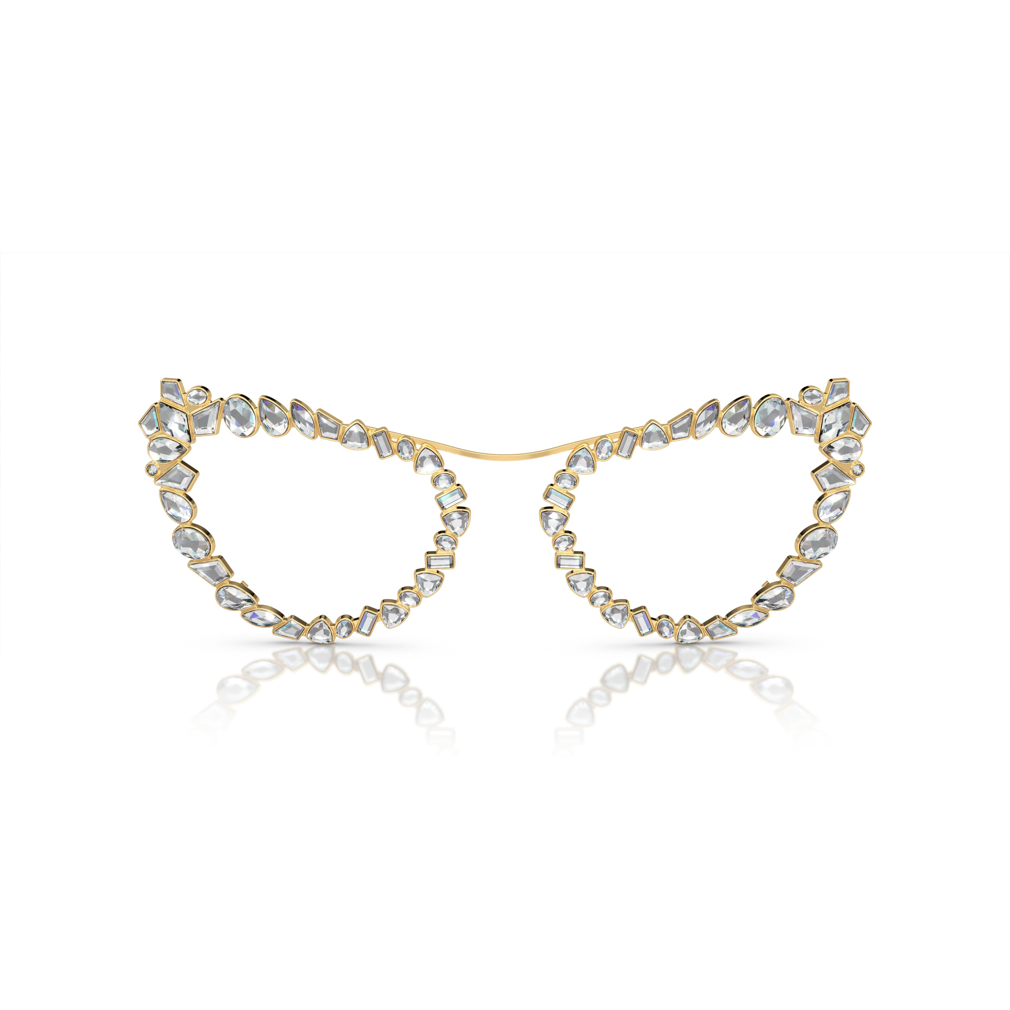 Cat-Eye Sunglasses With Crystal Embellishments