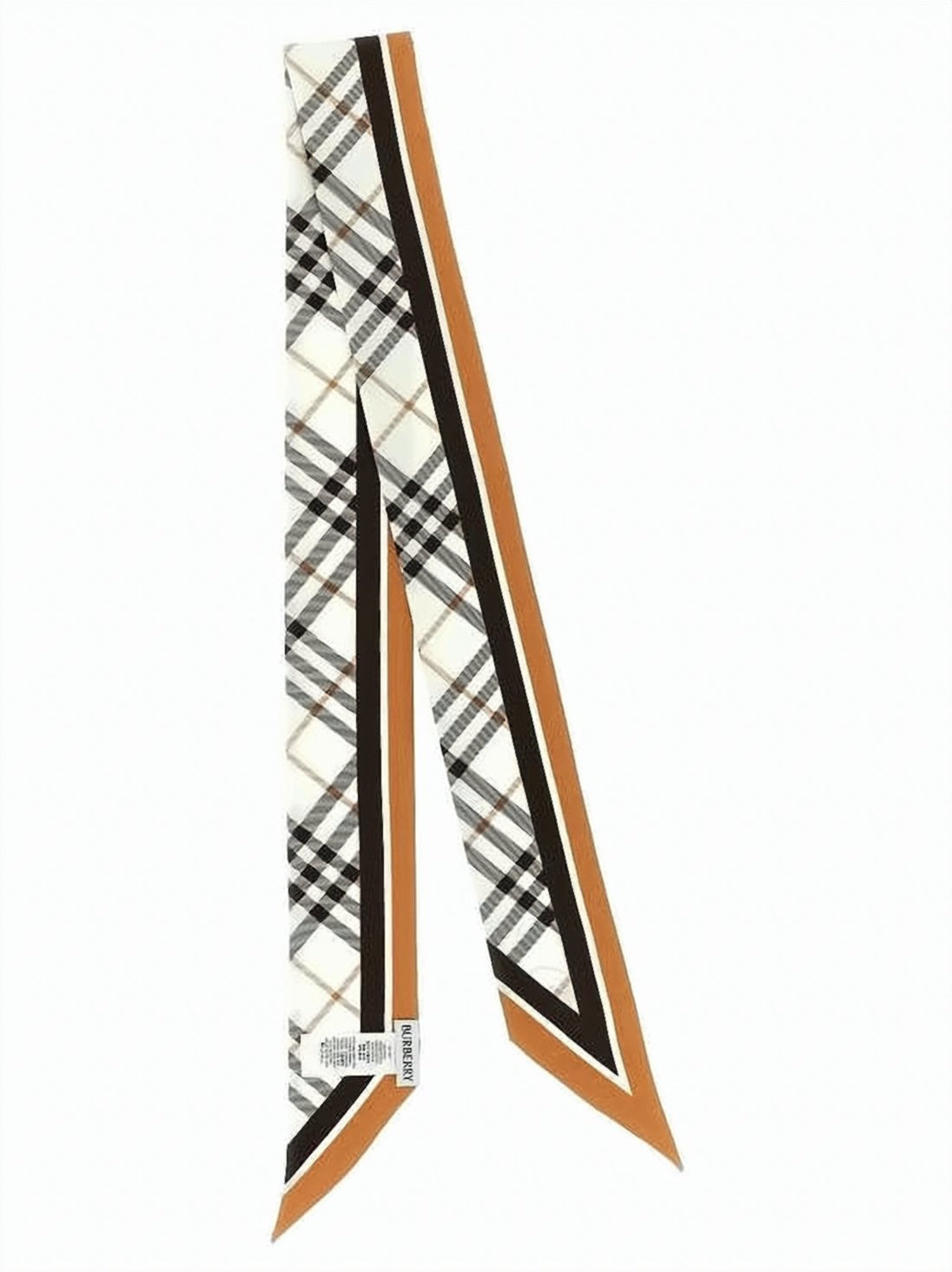 Slim Silk Scarf with Classic Check Pattern