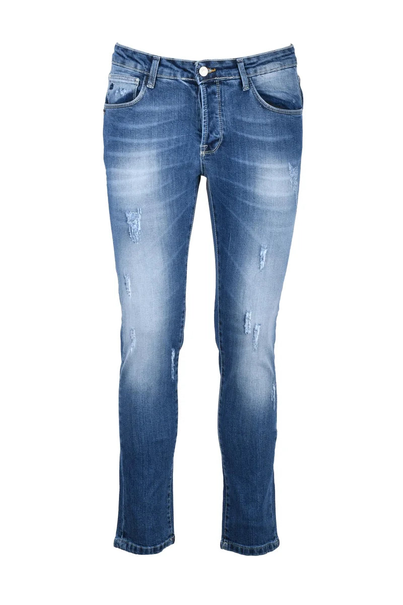 Cotton Stretch Jeans - Blue