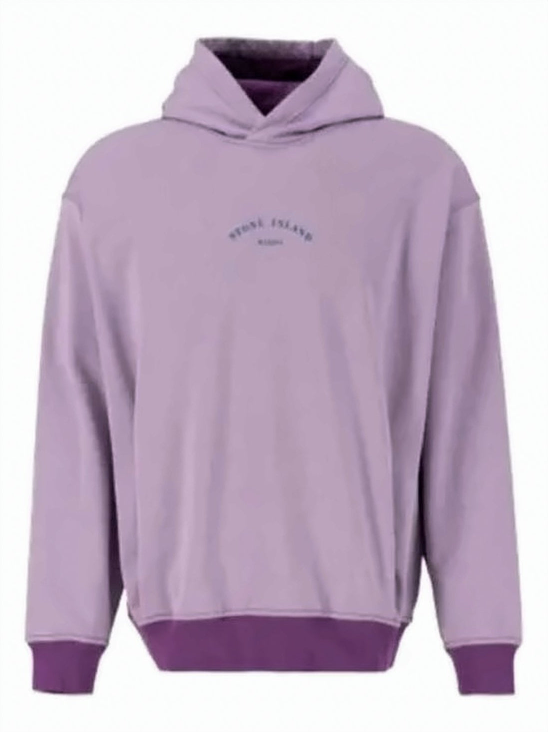 Relaxed-Fit Lilac Hoodie with Ribbed Hem