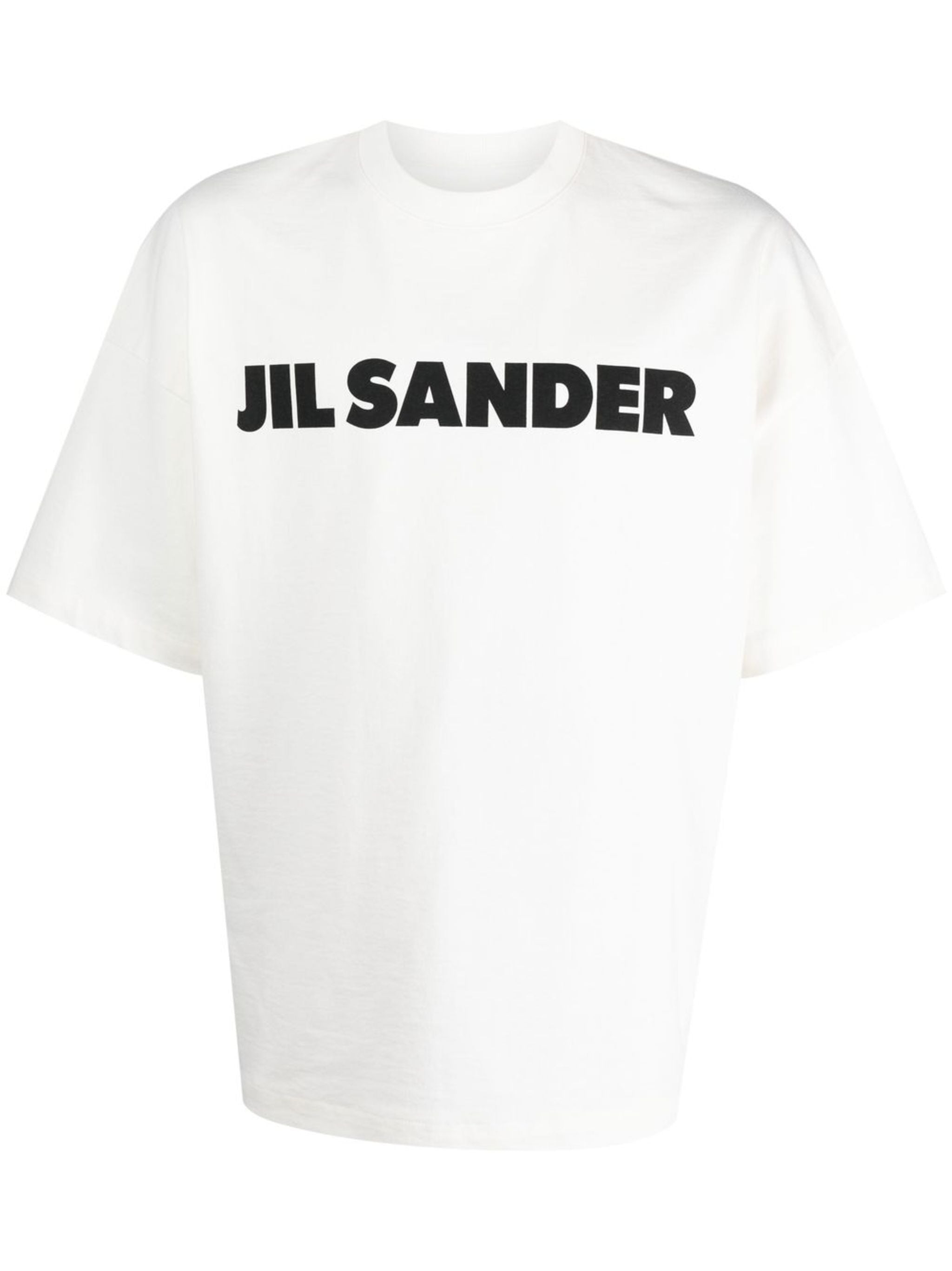 White Boxy Jil Sander Logo T-Shirt