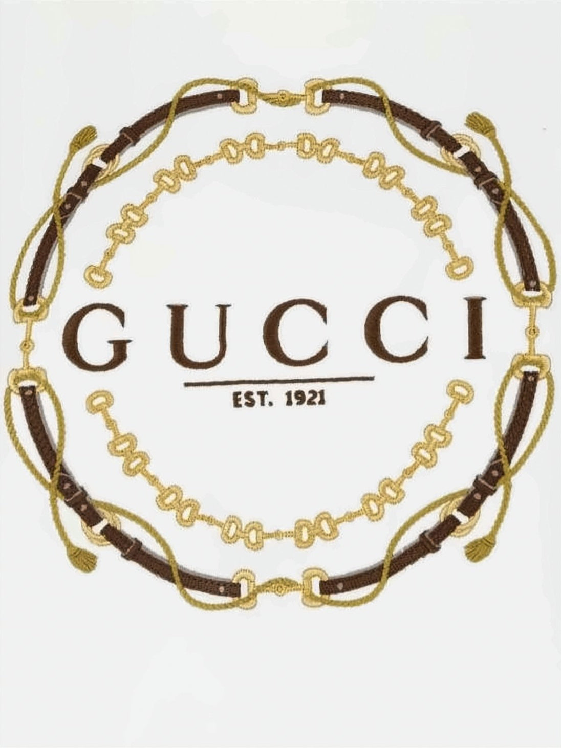 White Italian Craftsmanship Circular Motif T-Shirt