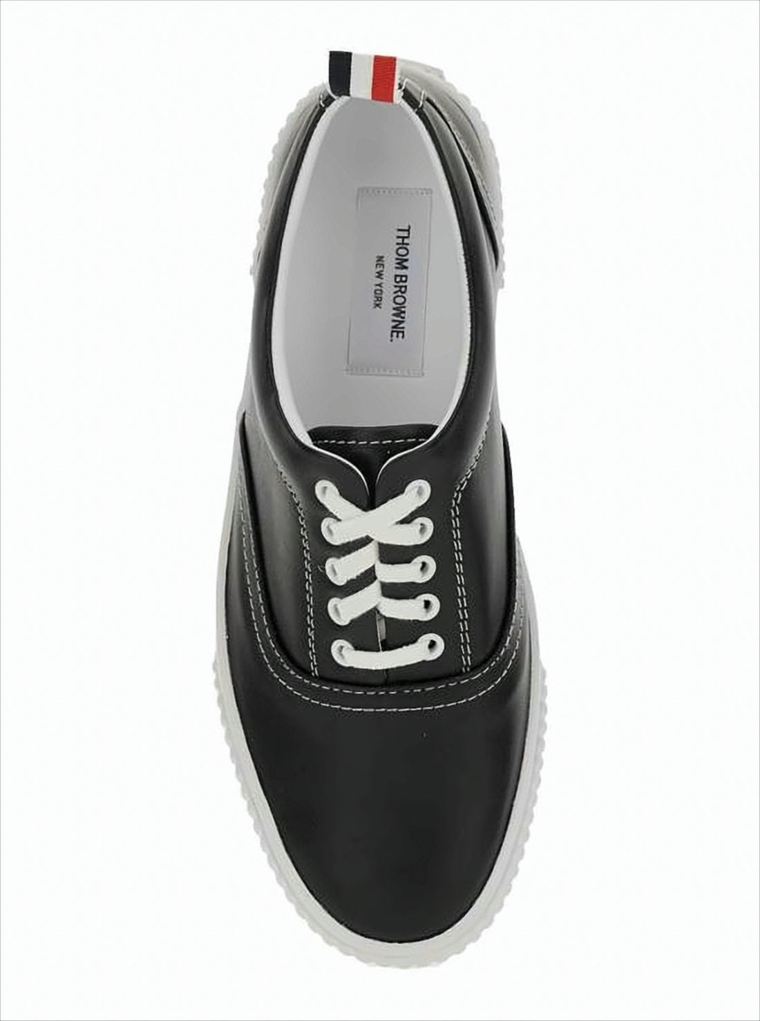 Calf Leather Low-Top Sneakers With Contrast Sole
