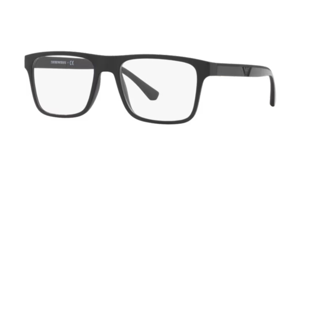 0ea4115 Rectangular Matte Black Eyeglasses with Minimalist Design