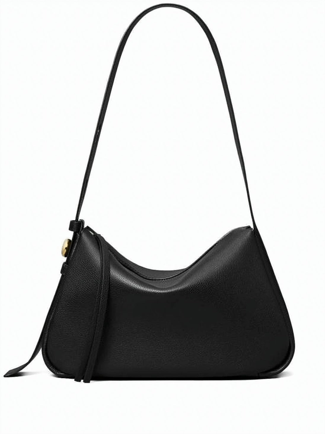 Textured Cowhide Leather Shoulder Bag