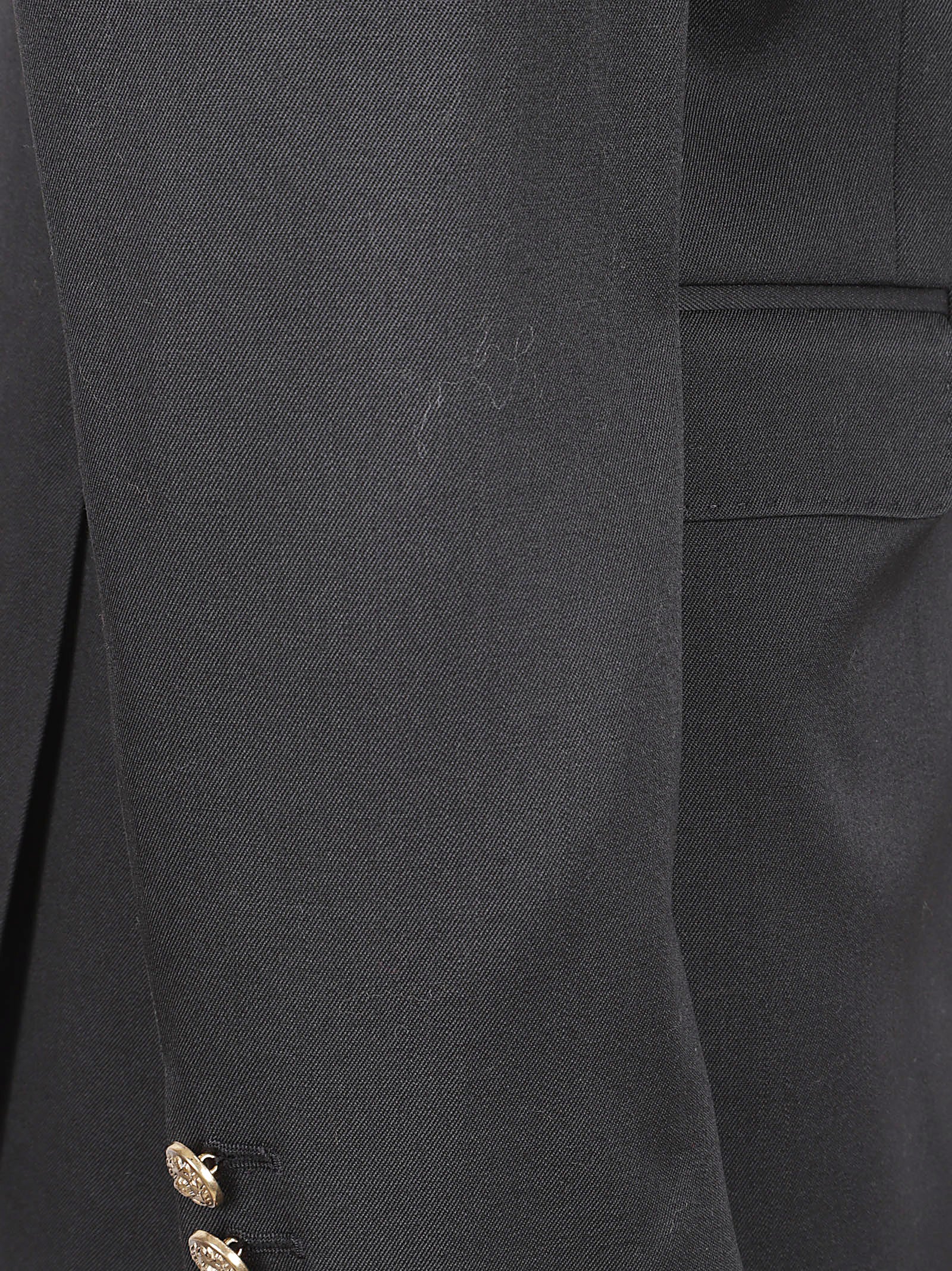 Double-Breasted Blazer with Structured Shoulders