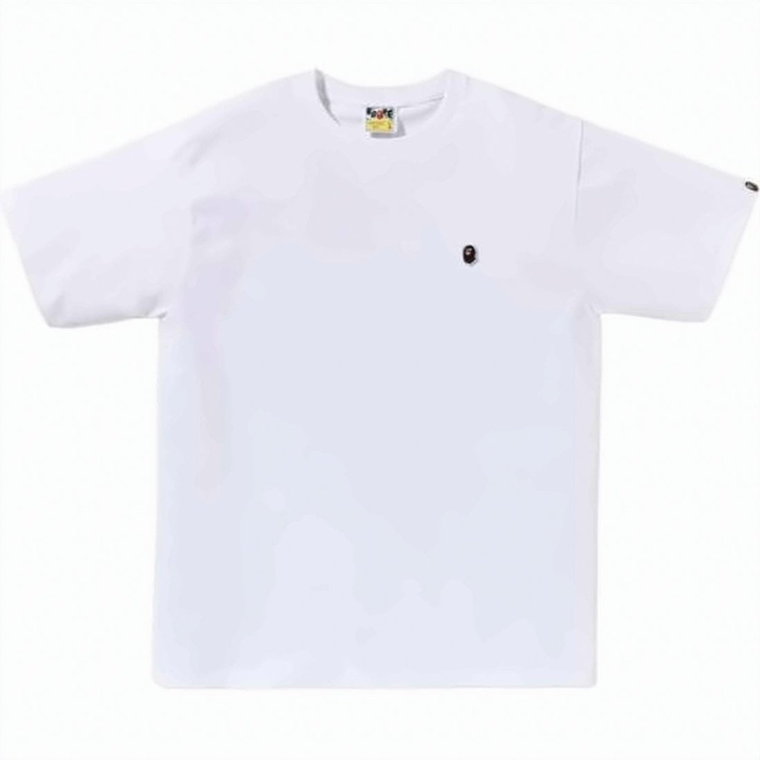 Short-Sleeve White T-Shirt with Embroidered Logo
