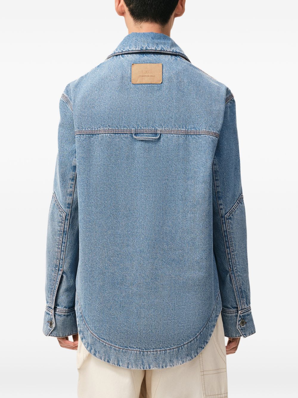 Indigo Blue Denim Shirt with Chest Pocket
