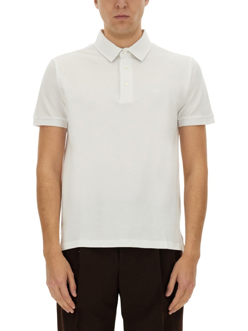 White Cotton Polo Shirt